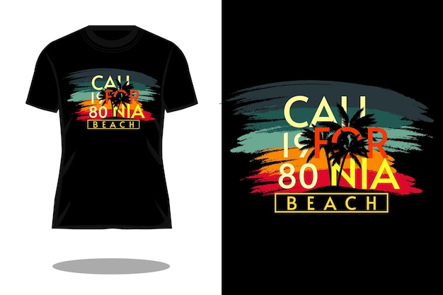 Diseño de camiseta retro vintage de california beach