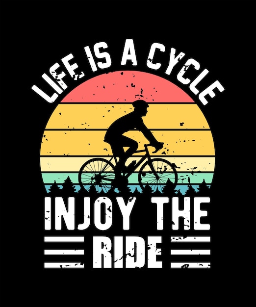 Diseño de camiseta retro vintage de ciclismo