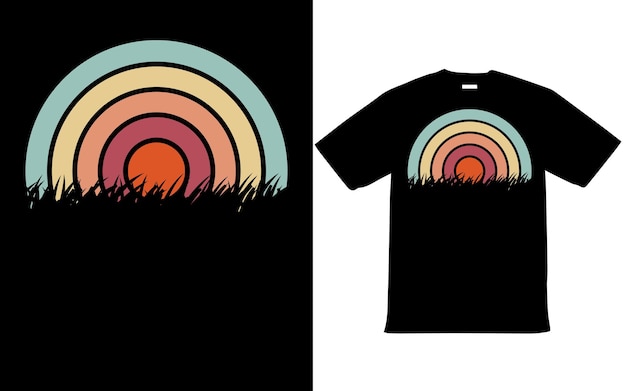 Diseño de camiseta Retro Vintage Sunset para verano