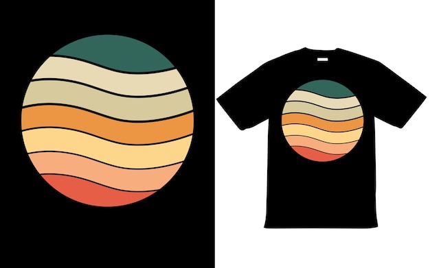 Diseño de camiseta Retro Vintage Sunset para verano