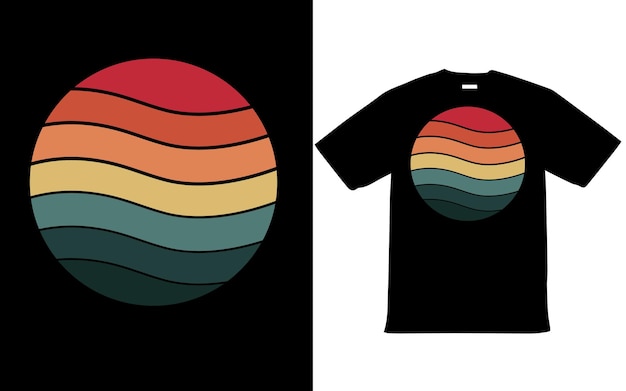 Diseño de camiseta Retro Vintage Sunset para verano