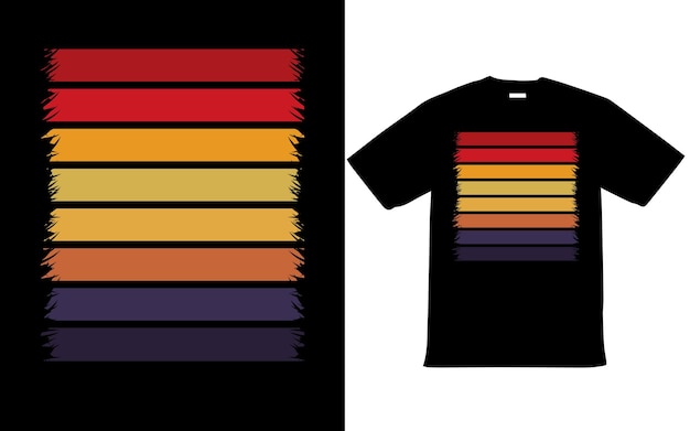 Diseño de camiseta retro vintage sunset para verano