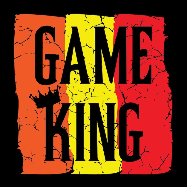 Diseño de camiseta del rey del juego