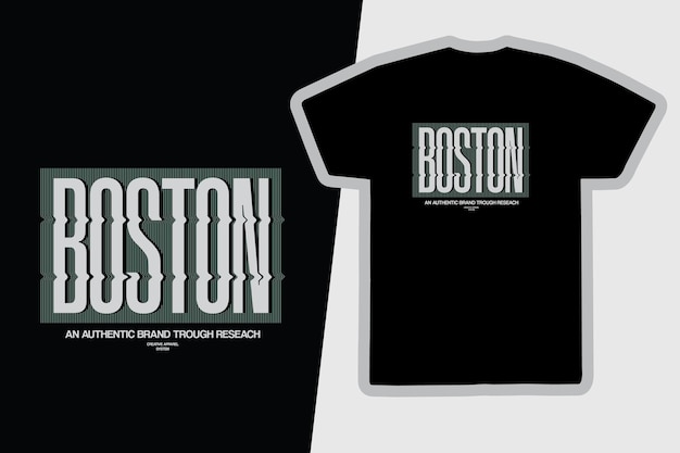 Diseño de camiseta y ropa de boston