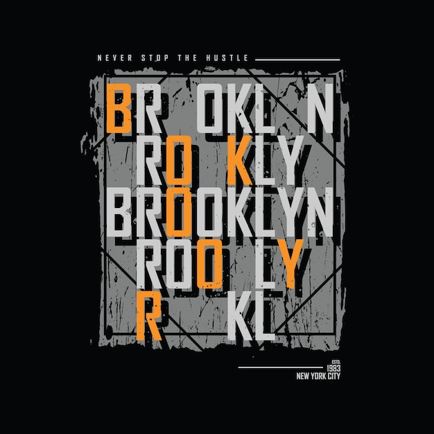 Diseño de camiseta y ropa de brooklyn