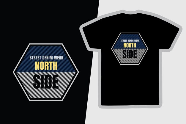 Diseño de camiseta y ropa del lado norte.