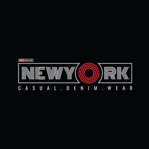 Diseño de camiseta y ropa de nueva york