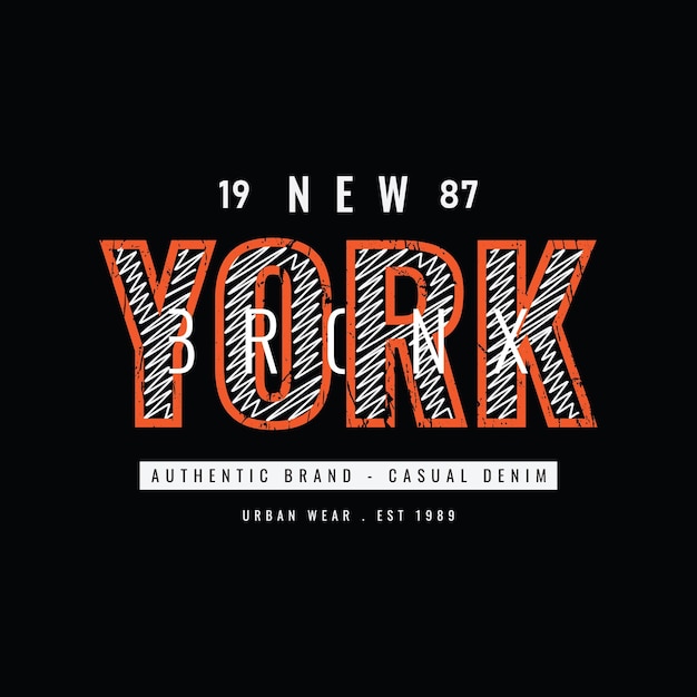 Diseño de camiseta y ropa de nueva york