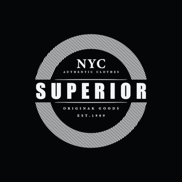 Diseño de camiseta y ropa con sello superior de nyc