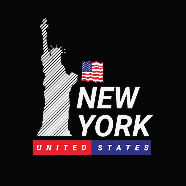 Diseño de camiseta y ropa de tipografía de ilustración de nueva york