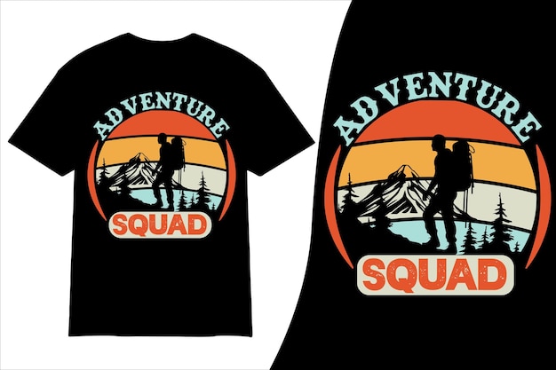 Diseño de camiseta de senderismo Vector