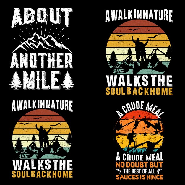 Diseño de camiseta de senderismo