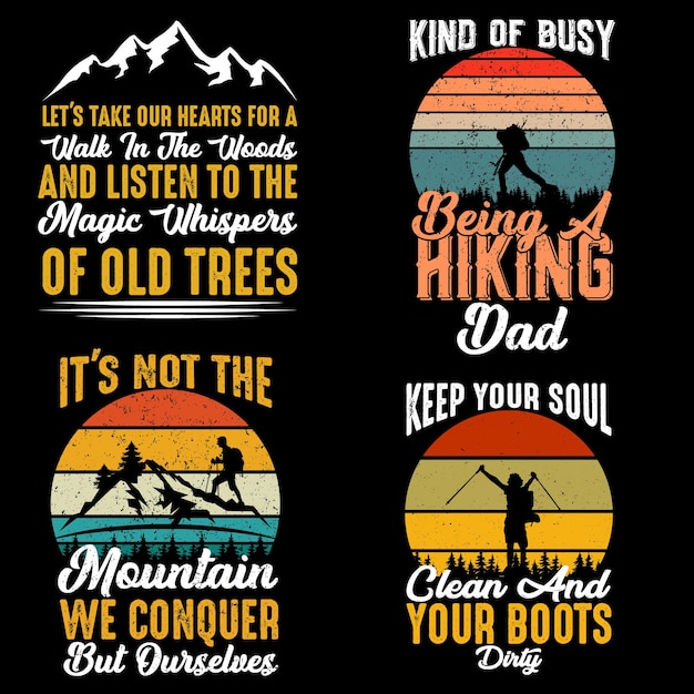 Diseño de camiseta de senderismo