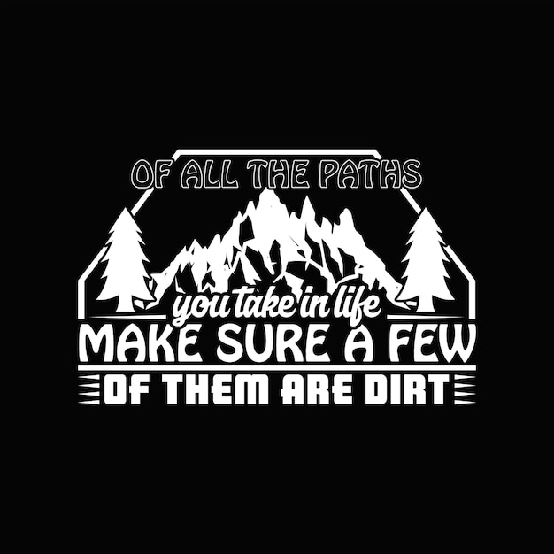 Diseño de camiseta de senderismo