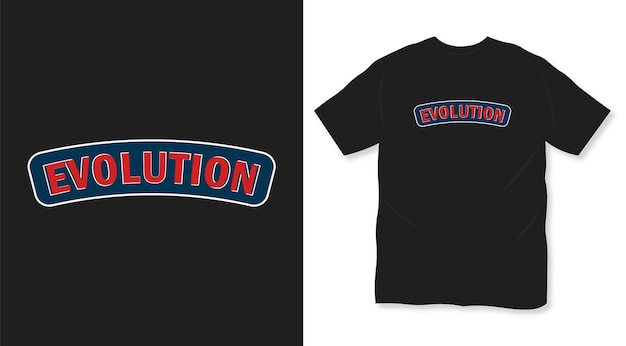 Diseño de camiseta simple de evolución.