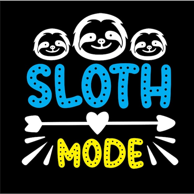 El diseño de la camiseta Sloth SVG