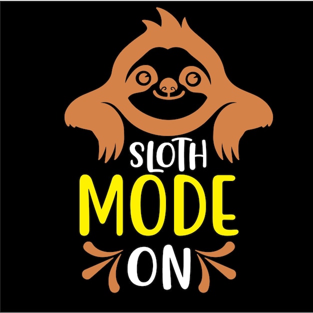 El diseño de la camiseta Sloth SVG