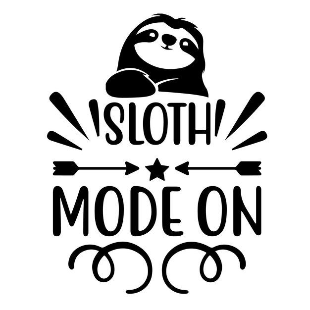 El diseño de la camiseta Sloth SVG