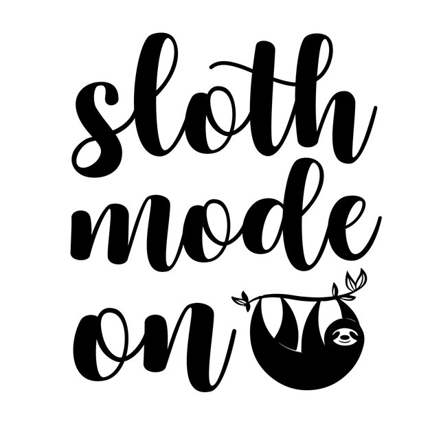 El diseño de la camiseta Sloth SVG