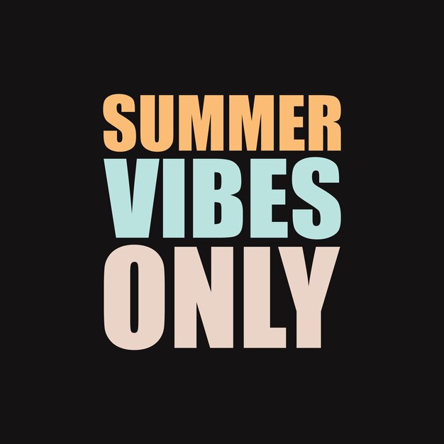 diseño de camiseta de solo vibraciones de verano
