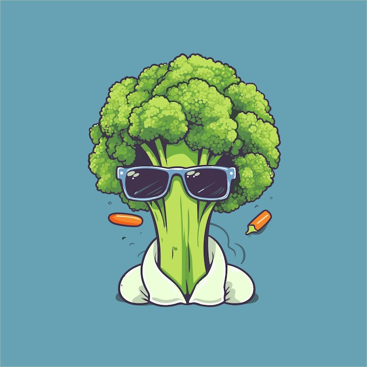 Vector diseño de camiseta streetwear vector impresionante brócoli