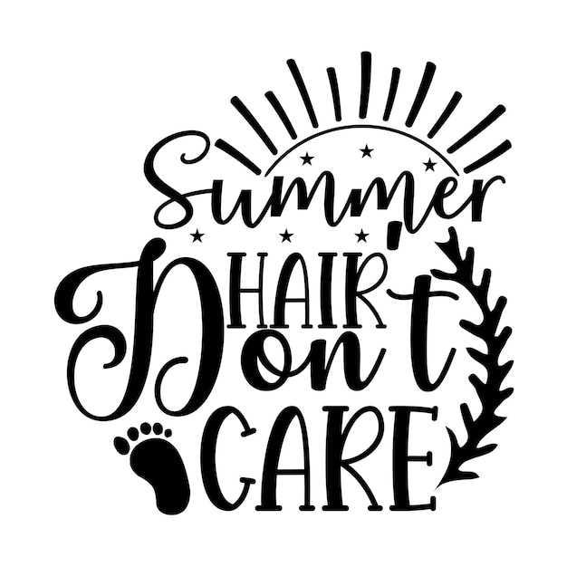 Diseño de camiseta summer hair don't care svg