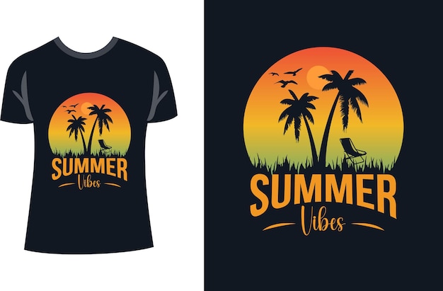 Diseño de camiseta Summer Vibes