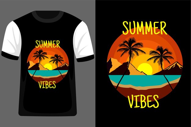 Diseño de camiseta summer vibes