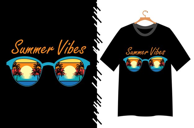 Diseño de camiseta summer vibes