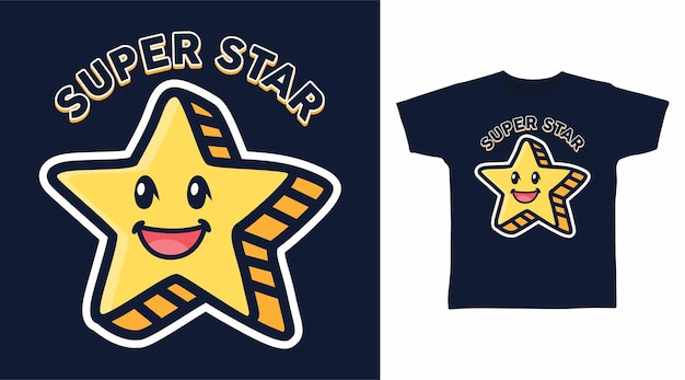 Diseño de camiseta súper estrella