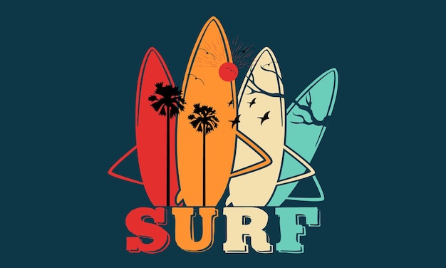Diseño de camiseta de surf de California Los Ángeles, diseño de camiseta de surf, camiseta de surf.