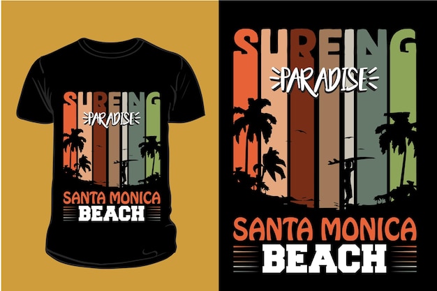 Diseño de camiseta de surf