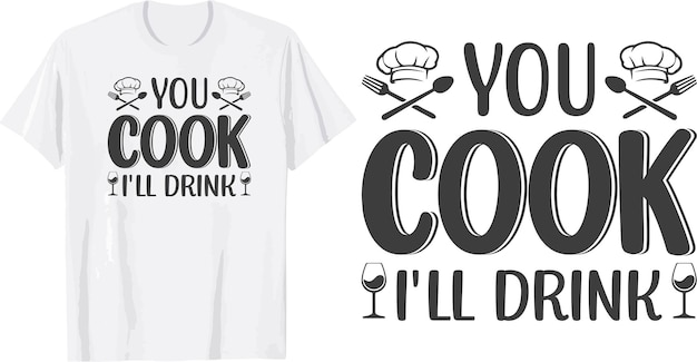 Vector diseño de camiseta svg de cocina