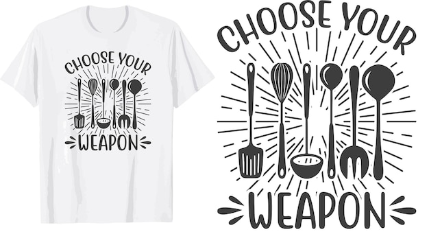 Diseño de camiseta svg de cocina