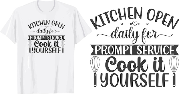 Vector diseño de camiseta svg de cocina