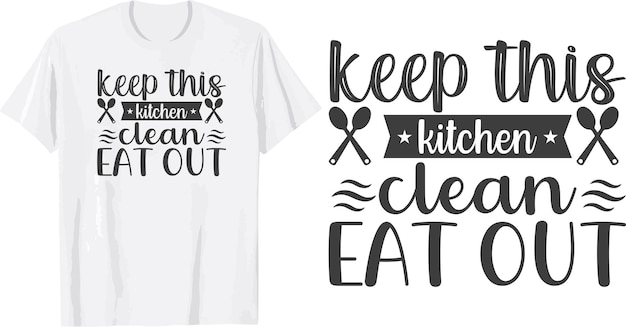 diseño de camiseta svg de cocina