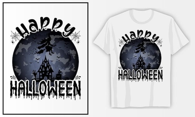 Diseño de camiseta SVG de feliz Halloween