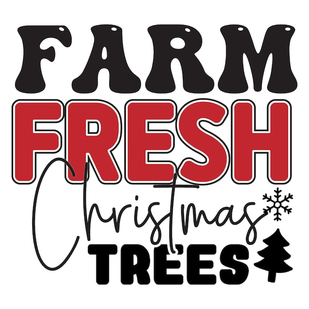 Diseño de la camiseta SVG de Navidad de la granja