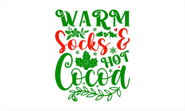 Diseño de camiseta y svg de Navidad Plantilla de ilustración vectorial dibujada a mano