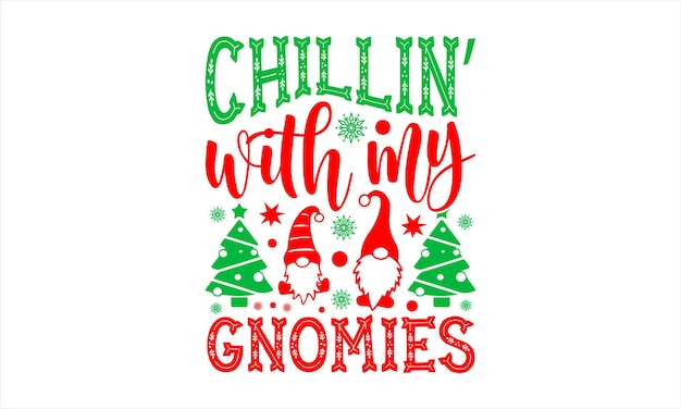 Diseño de camiseta y svg de Navidad Plantilla de ilustración vectorial dibujada a mano