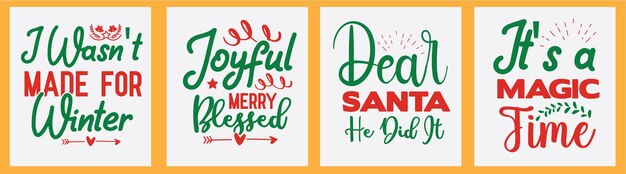 Vector diseño de camiseta svg de navidad