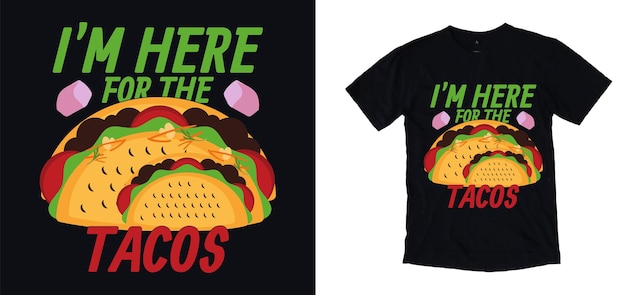 Vector diseño de camiseta de taco