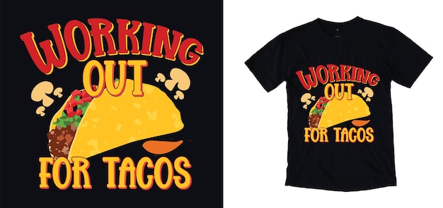 Vector diseño de camiseta de taco