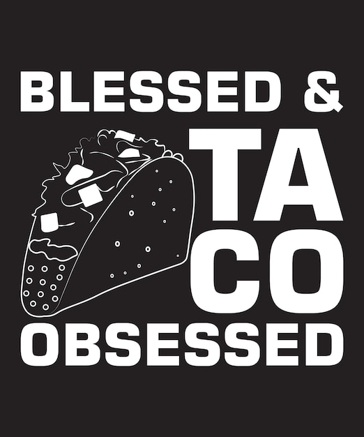 Vector diseño de camiseta de tacos