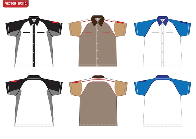 diseño de camiseta técnico uniforme plantilla de Vector