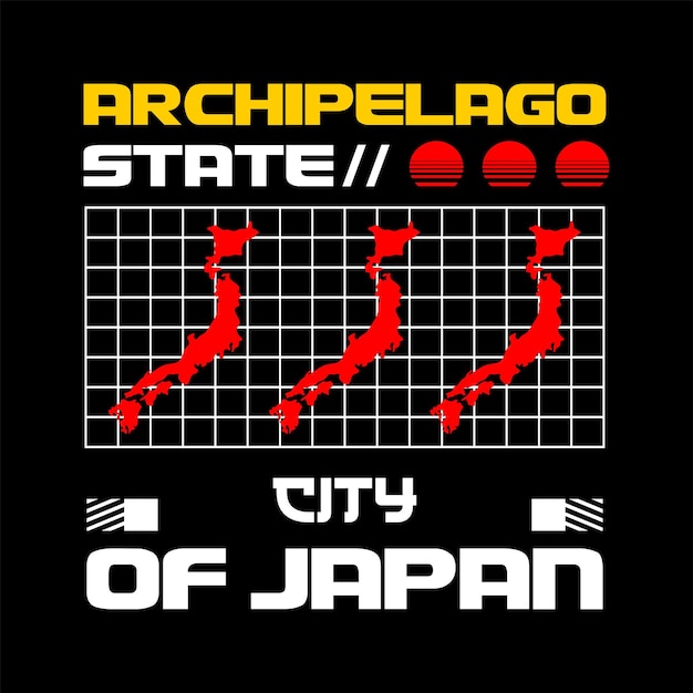 Diseño de camiseta con tema de ciudad japonesa