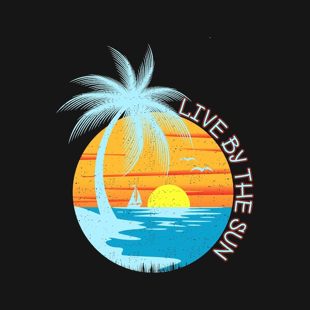 Diseño de camiseta de temporada de verano Ilustración de vector de tipografía de verano