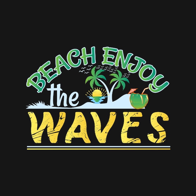 Diseño de camiseta de temporada de verano Ilustración de vector de tipografía de verano