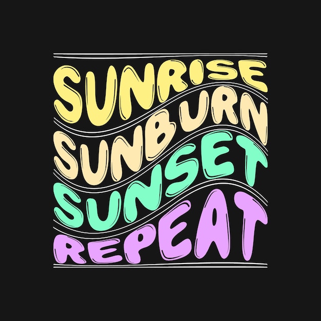 Diseño de camiseta de temporada de verano Ilustración de vector de tipografía de verano