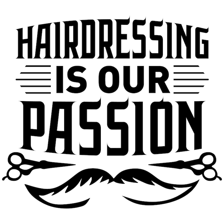 Diseño de camiseta de tipografía de barbero.